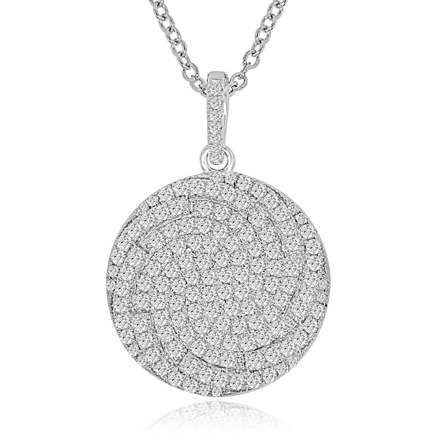 Dazzlers Sterling Silver Rhodium Plated and CZ Circular Necklace, MPN: DYN-752