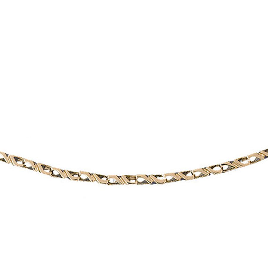 Dazzlers 14k Yellow Gold Link Necklace, MPN: DZ-12590