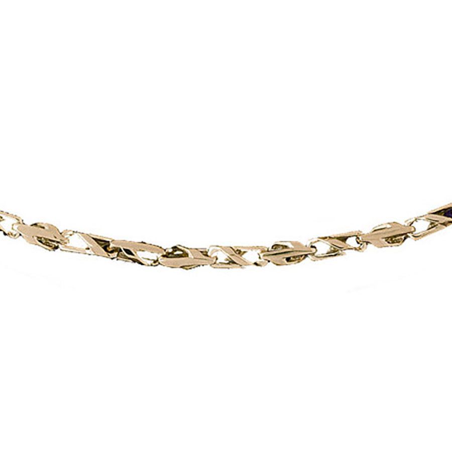 Dazzlers 14k Yellow Gold Link Necklace, MPN: DZ-12587