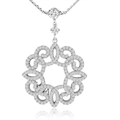 Dazzlers Sterling Silver Rhodium Plated and CZ Necklace, MPN: DYN-707