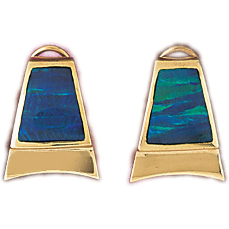 Dazzlers 14k Yellow Gold Created Opal Fashion Earrings, MPN: DZ-15110