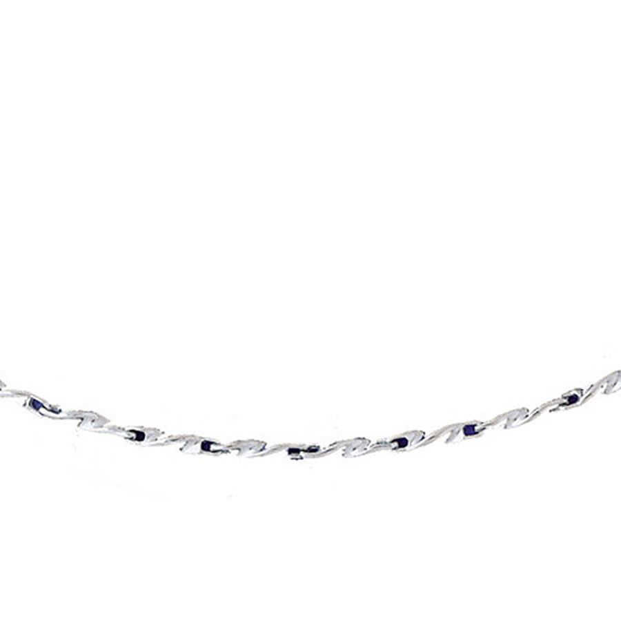 Dazzlers 14k White Gold Link Necklace, MPN: DZ-12653