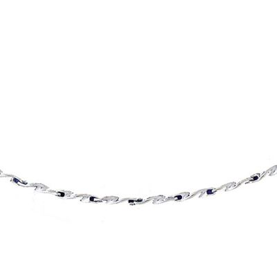 Dazzlers 14k White Gold Link Necklace, MPN: DZ-12653