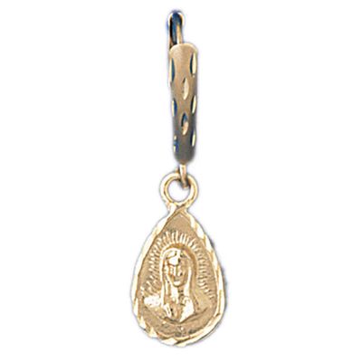 Dazzlers 14k Yellow Gold Virgin Mary Leverback Earrings, MPN: DZ-13023