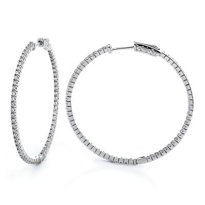 Dazzlers Sterling Silver Rhodium Plated and CZ Hoop Earrings, MPN: DCE-305
