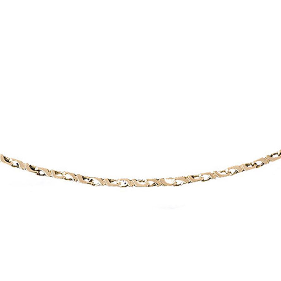 Dazzlers 14k Yellow Gold Link Necklace, MPN: DZ-12589