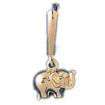 Dazzlers 14k Yellow Gold Elephant Leverback Earrings, MPN: DZ-13022