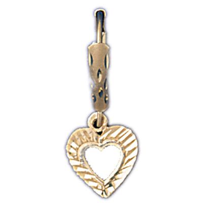 Dazzlers 14k Yellow Gold Heart Leverback Earrings, MPN: DZ-13015