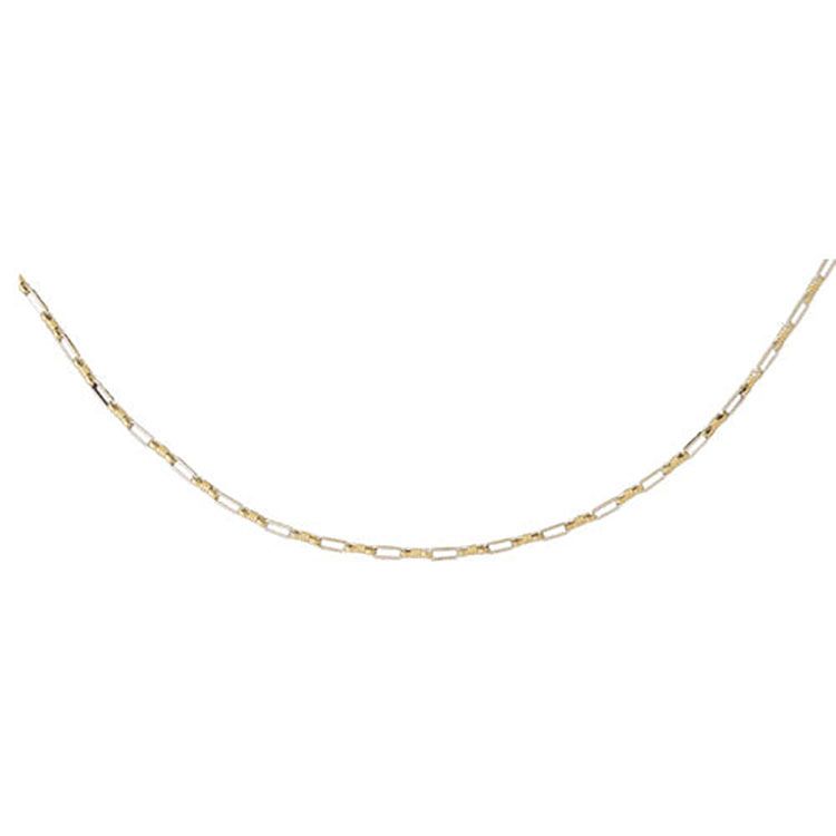 Dazzlers Two Tone 14k Gold Link Necklace, MPN: DZ-12601