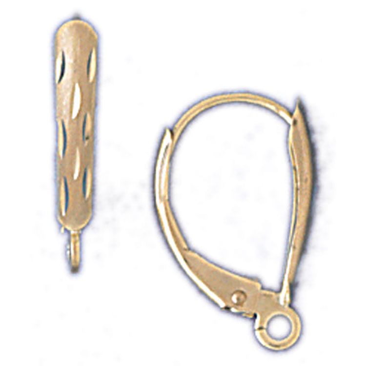 Dazzlers 14k Yellow Gold Plain Leverback Earrings, MPN: DZ-13013