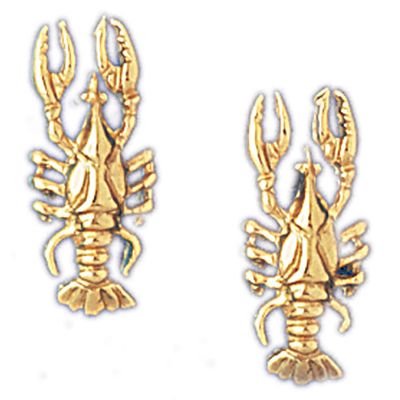 Dazzlers 14k Yellow Gold Lobster Stud Earrings, MPN: DZ-13084