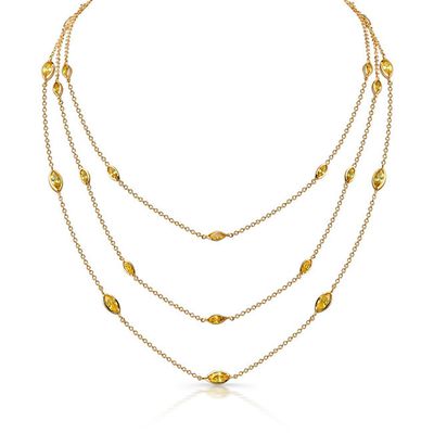 Dazzlers Sterling Silver Rhodium Plated and CZ Strand Necklace, MPN: DBN1231G