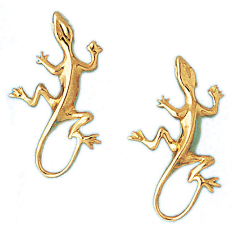 Dazzlers 14k Yellow Gold Lizard Stud Earrings, MPN: DZ-13093