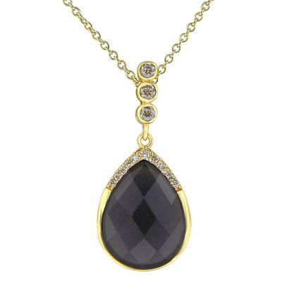 Dazzlers Sterling Silver Gold Plated with Simulated Amethyst and CZ Necklace, MPN: DSP-811Y