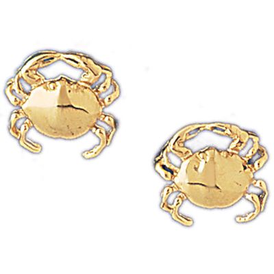 Dazzlers 14k Yellow Gold Crab Stud Earrings, MPN: DZ-13088