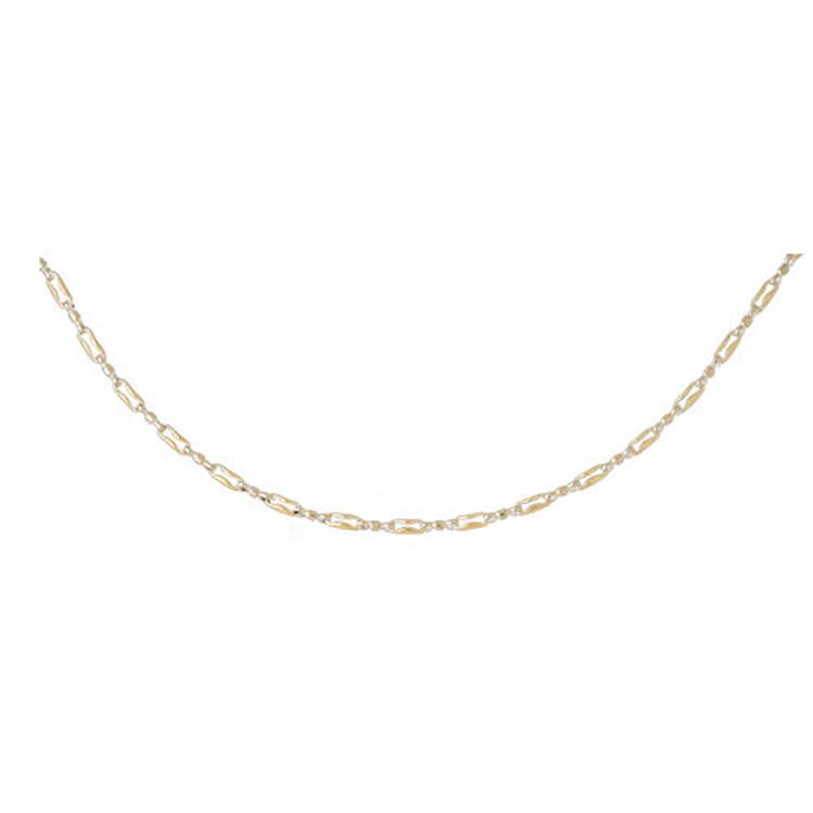 Dazzlers Two Tone 14k Gold Link Necklace, MPN: DZ-12599