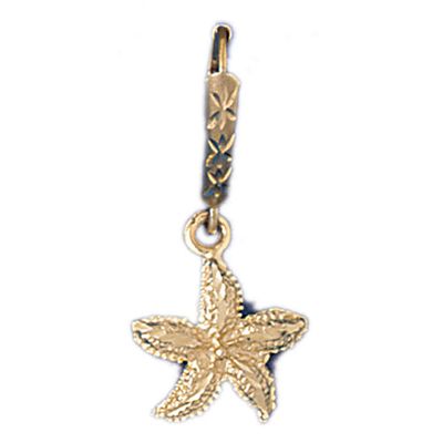 Dazzlers 14k Yellow Gold Starfish Leverback Earrings, MPN: DZ-13025