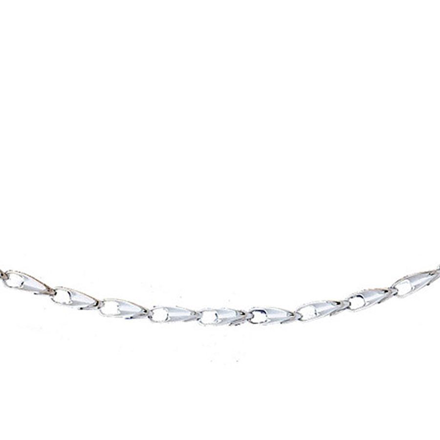 Dazzlers 14k White Gold Link Necklace, MPN: DZ-12654