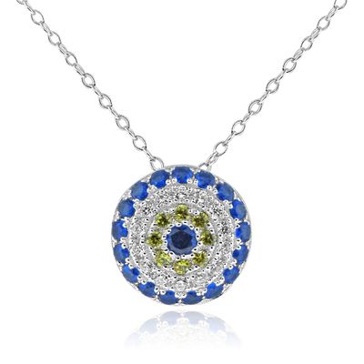 Dazzlers Sterling Silver Rhodium Plated and CZ Necklace�, MPN: DGN-1013
