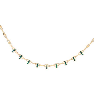 Dazzlers 14k Yellow Gold Created Opal Fashion Necklace, MPN: DZ-14994