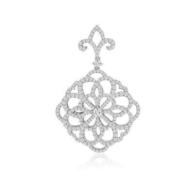 Dazzlers Sterling Silver Rhodium Plated and CZ Fashion Necklace, MPN: DRP-523