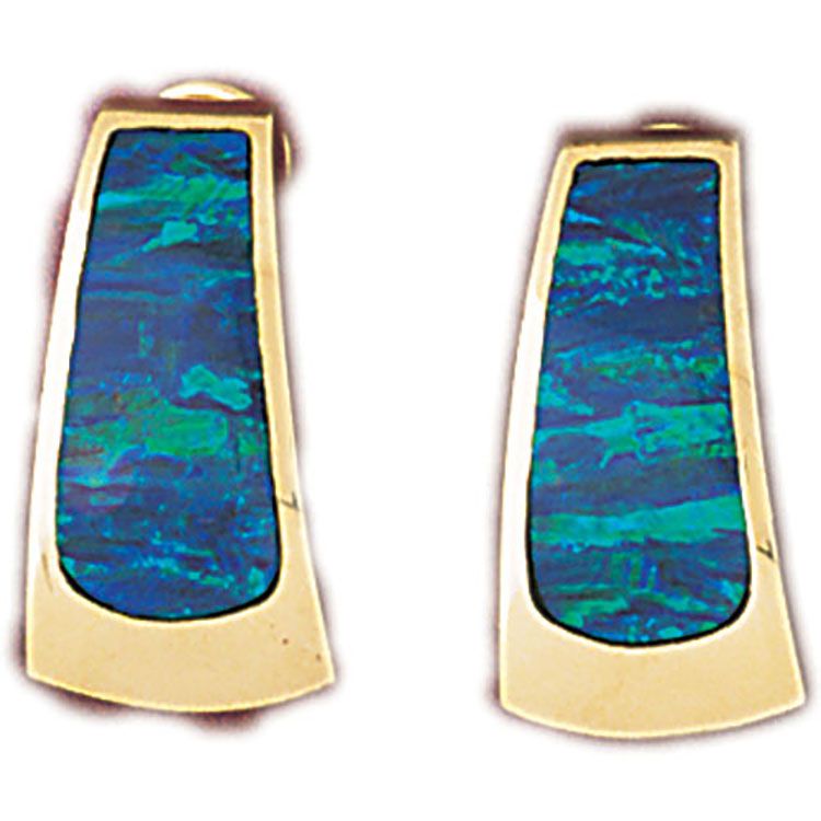 Dazzlers 14k Yellow Gold Created Opal Fashion Earrings, MPN: DZ-15108