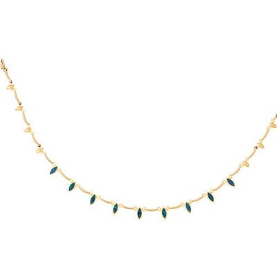 Dazzlers 14k Yellow Gold Created Opal Fashion Necklace, MPN: DZ-14991