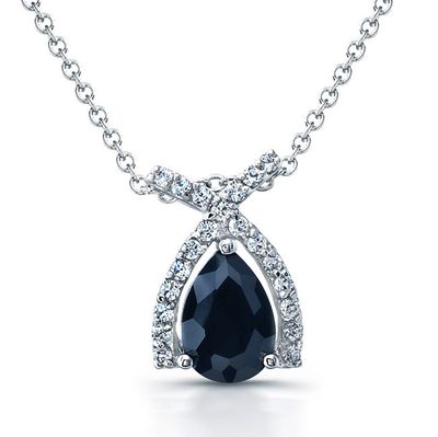 Dazzlers Sterling Silver Rhodium Plated and Black CZ Necklace, MPN: DBN4623