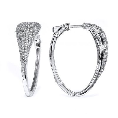 Dazzlers Sterling Silver Gold Plated with CZ Hoop Earrings, MPN: DCE-440