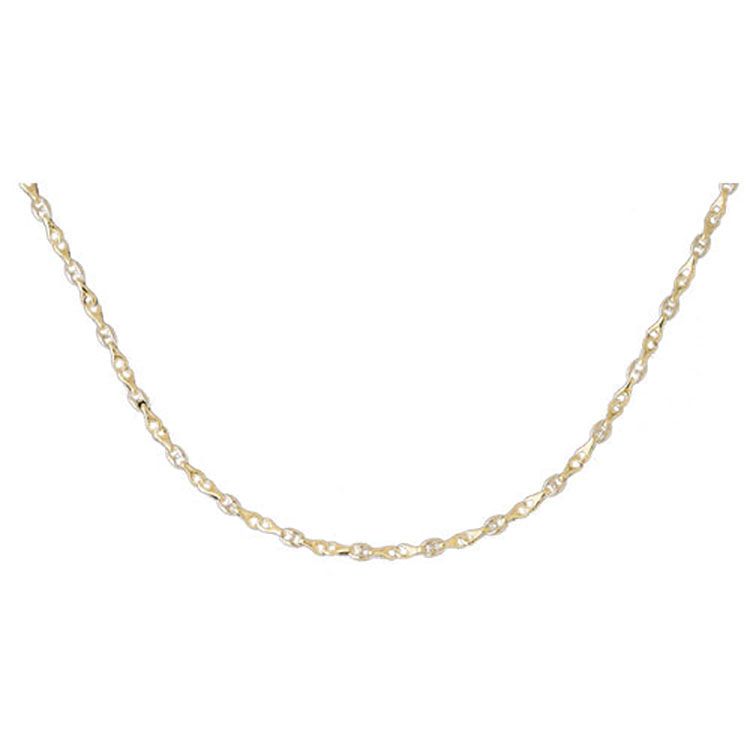 Dazzlers Two Tone 14k Gold Link Necklace, MPN: DZ-12598