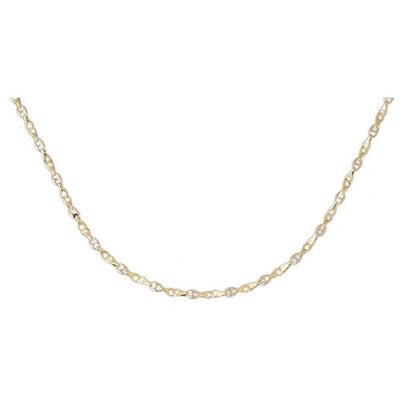 Dazzlers Two Tone 14k Gold Link Necklace, MPN: DZ-12598