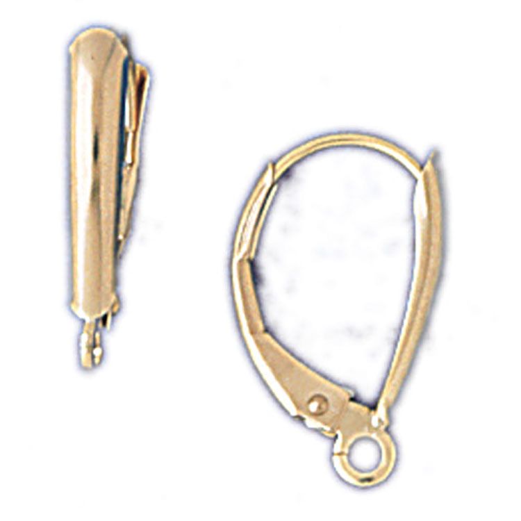 Dazzlers 14k Yellow Gold Plain Leverback Earrings, MPN: DZ-13007