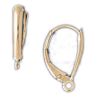 Dazzlers 14k Yellow Gold Plain Leverback Earrings, MPN: DZ-13007