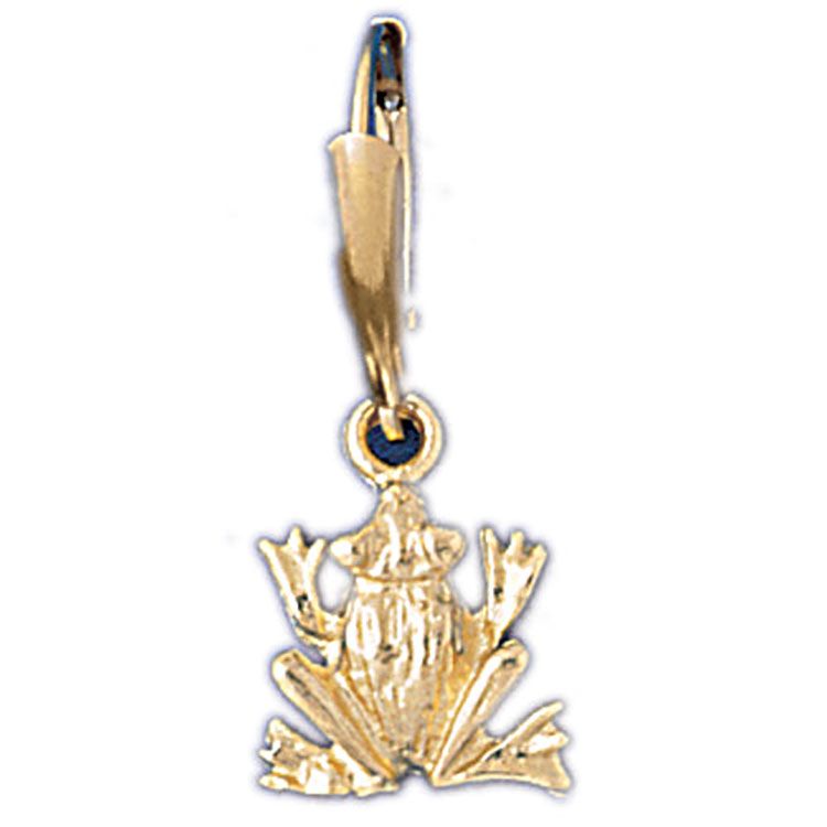 Dazzlers 14k Yellow Gold Frog Leverback Earrings, MPN: DZ-13009