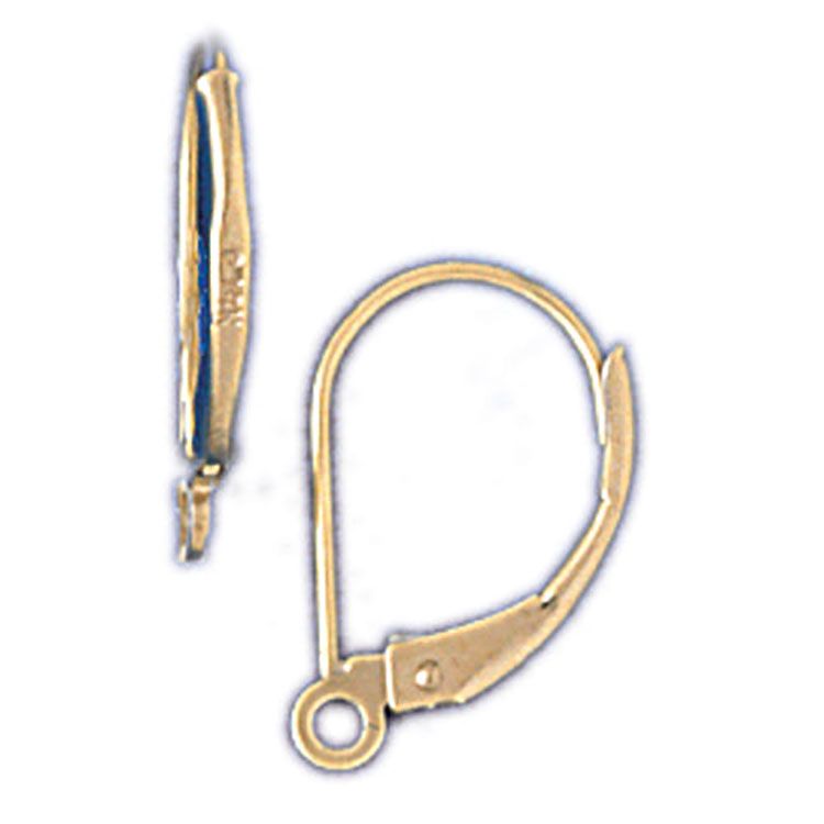Dazzlers 14k Yellow Gold Plain Leverback Earrings, MPN: DZ-13020