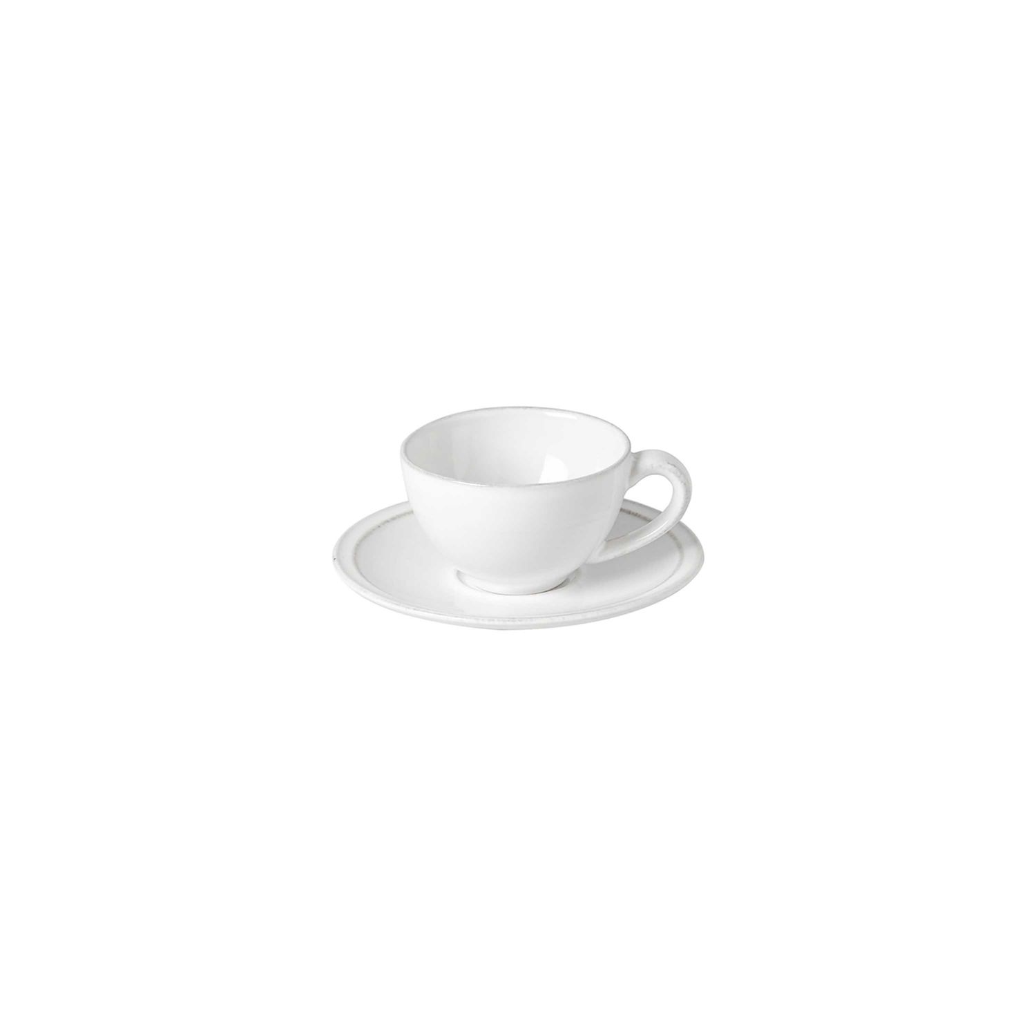 Costa Nova Friso White Coffee Cup and Saucer FICS02-WHI, 5606739913465