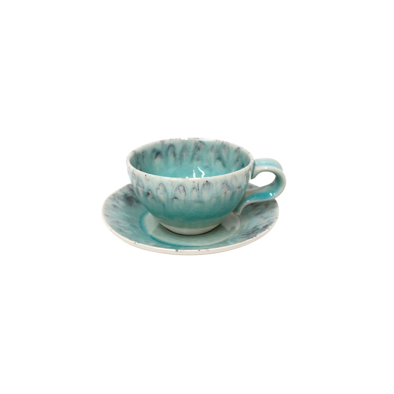 Costa Nova Madeira Blue Tea Cup and Saucer DECS03-BLU, 5606739932206
