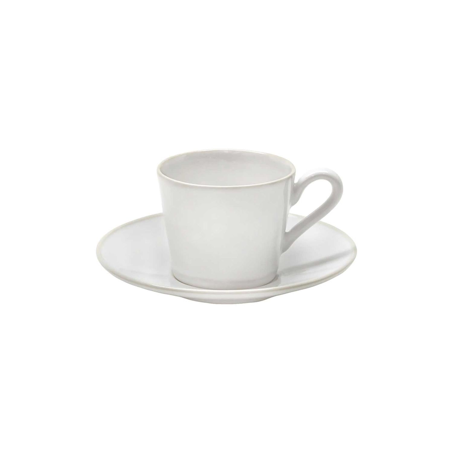 Costa Nova Beja White &amp; Cream Tea Cup and Saucer ATCS01-CRM, 5606739918644