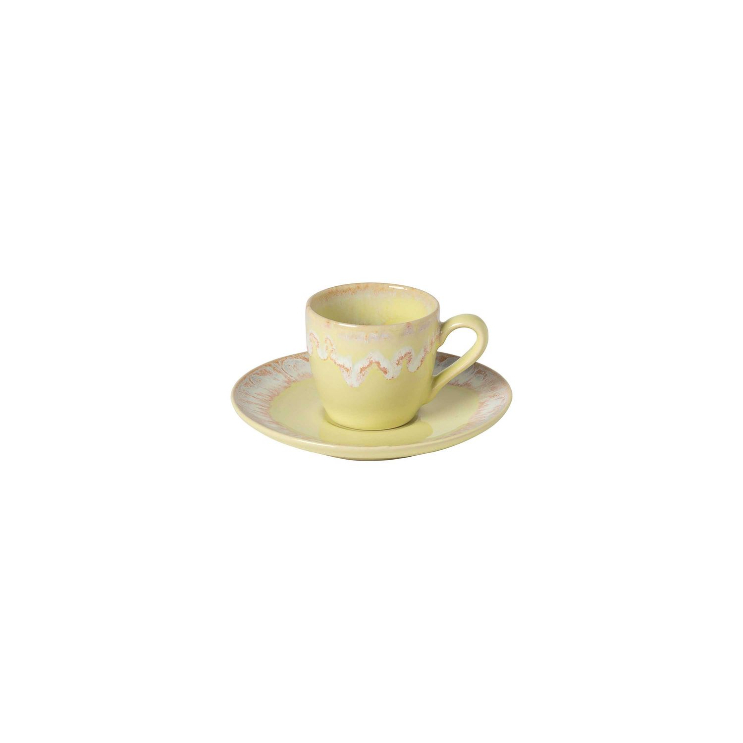 Casafina Taormina Yellow Coffee Cup and Saucer TA615-SND, 840289069356