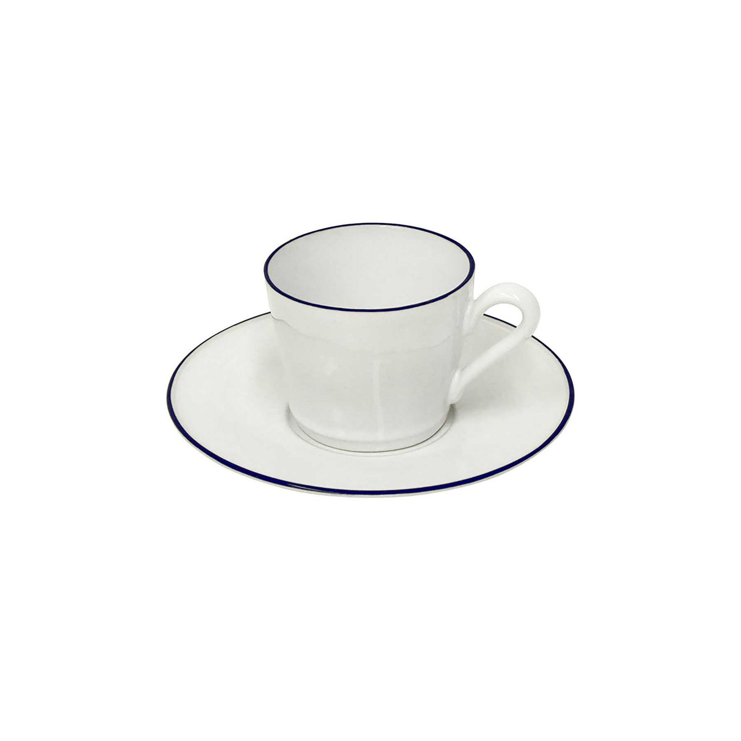 Costa Nova Beja White &amp; Blue Tea Cup and Saucer ATCS01-BLU, 5606739932947