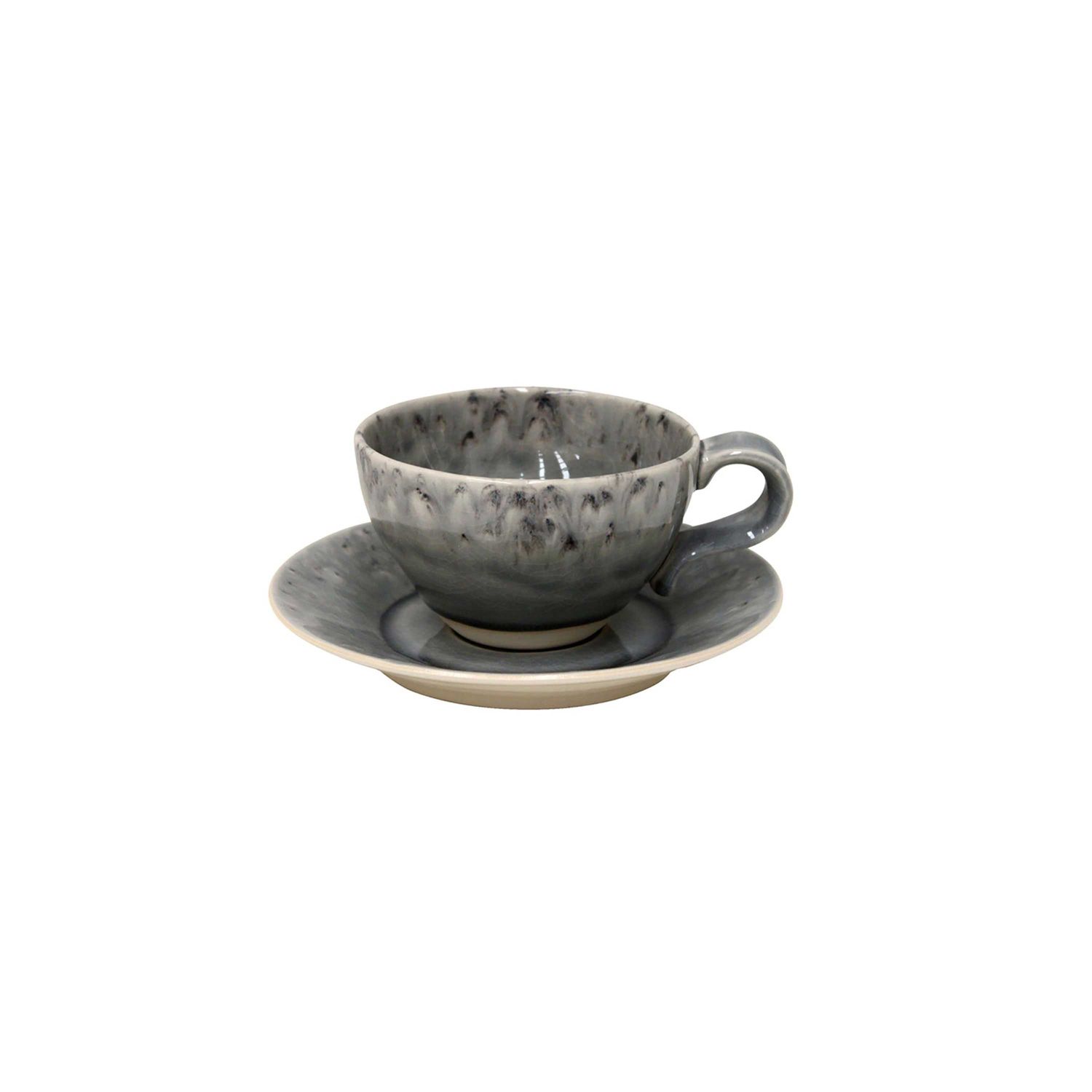 Costa Nova Madeira Grey Tea Cup and Saucer DECS03-GRY, 5606739933012