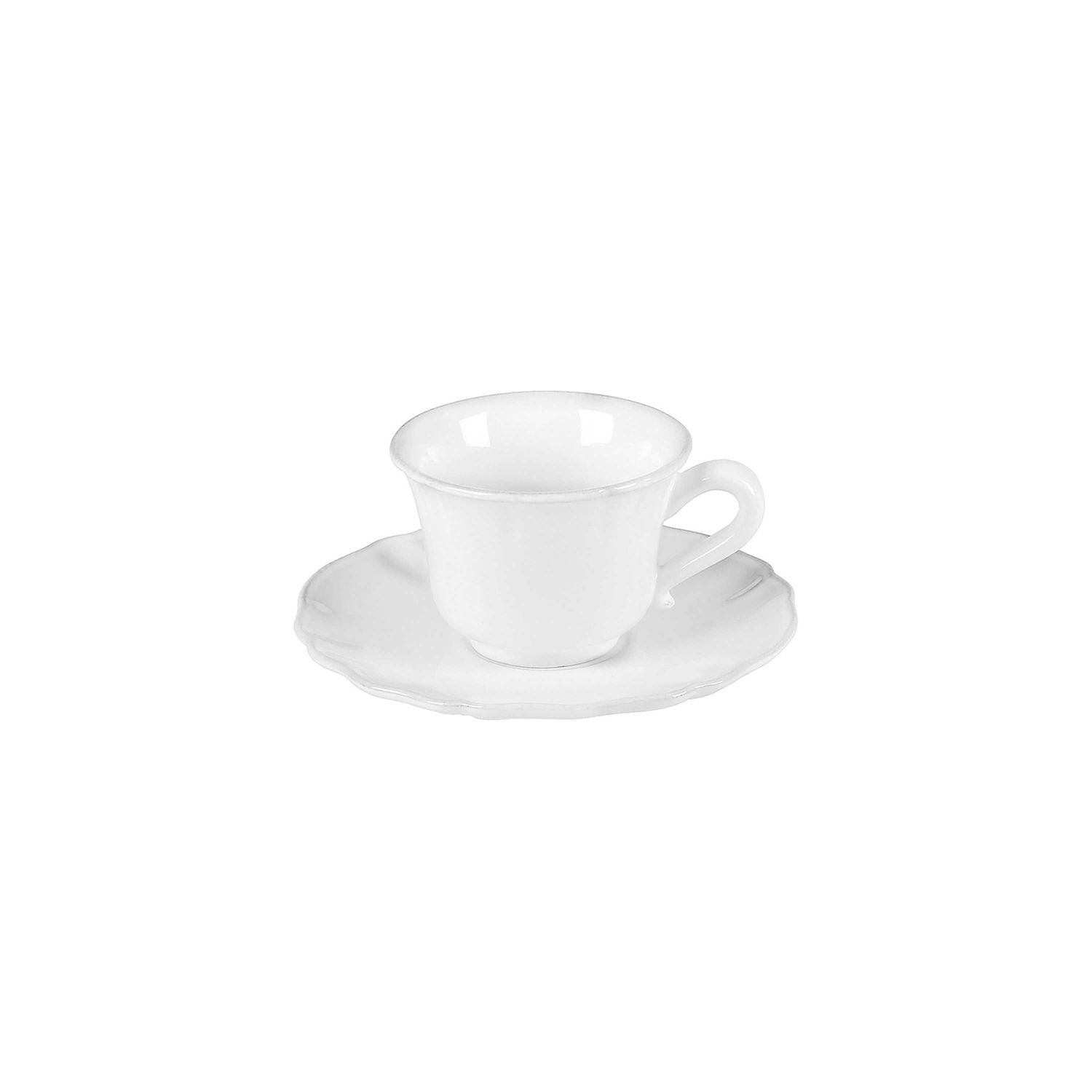 Costa Nova Alentejo White Tea Cup and Saucer TCS01-WHT, 5606739930578