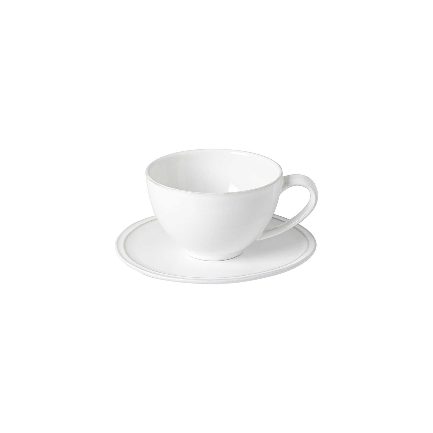 Costa Nova Friso White Tea Cup and Saucer FICS01-WHI, 5606739913458