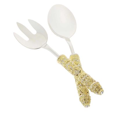 Olivia Riegel Gold Windsor Salad Serving Set, MPN: SA1002