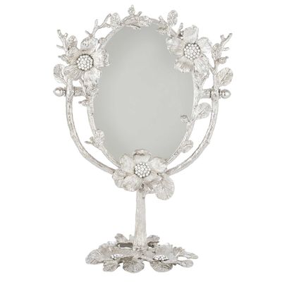 Olivia Riegel Silver Botanica Magnified Standing Mirror, MPN: MR2401