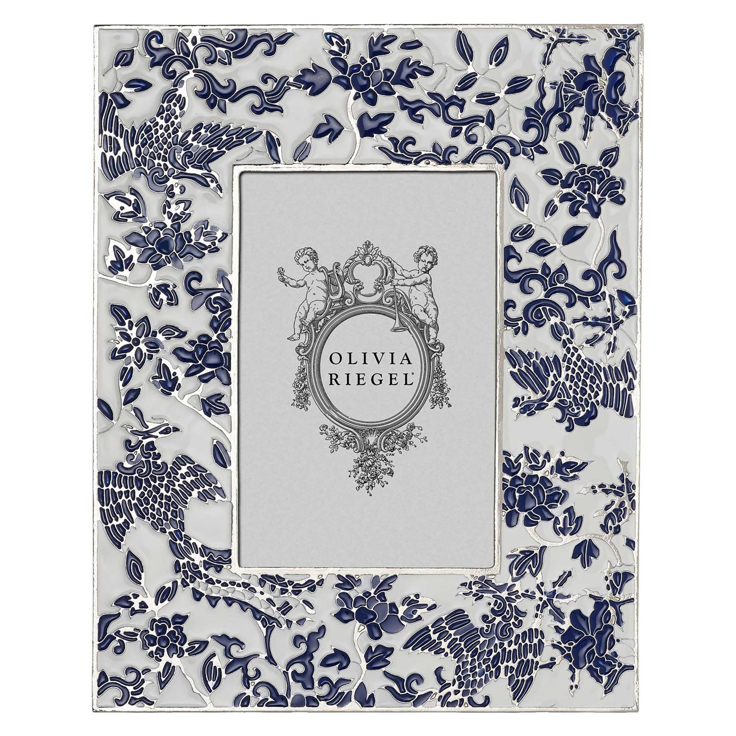Olivia Riegel Blue &amp; White Imperial Phoenix 4 x 6 Inch Picture Frame, MPN: RT2450