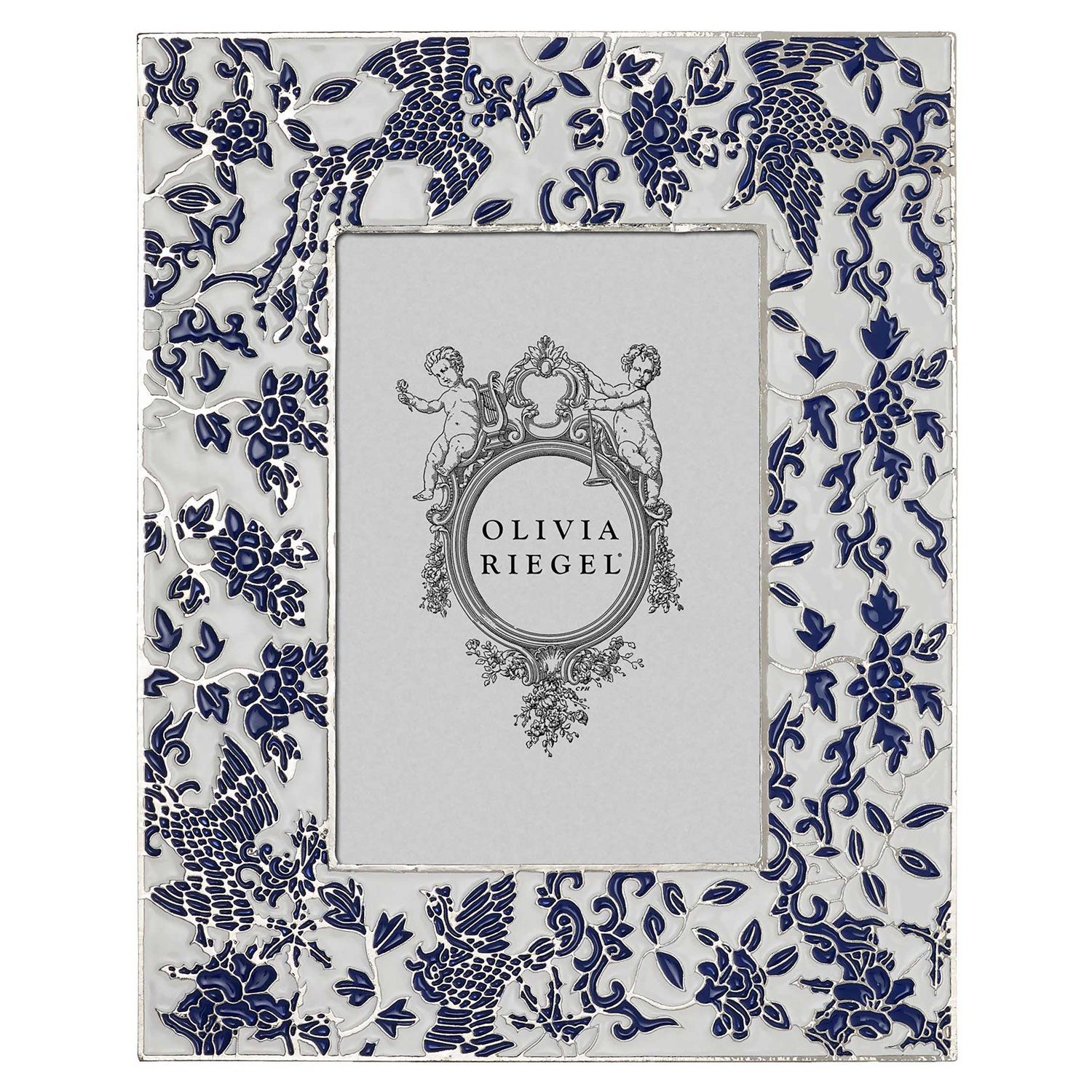 Olivia Riegel Blue &amp; White Imperial Phoenix 5 x 7 Inch Picture Frame, MPN: RT2451