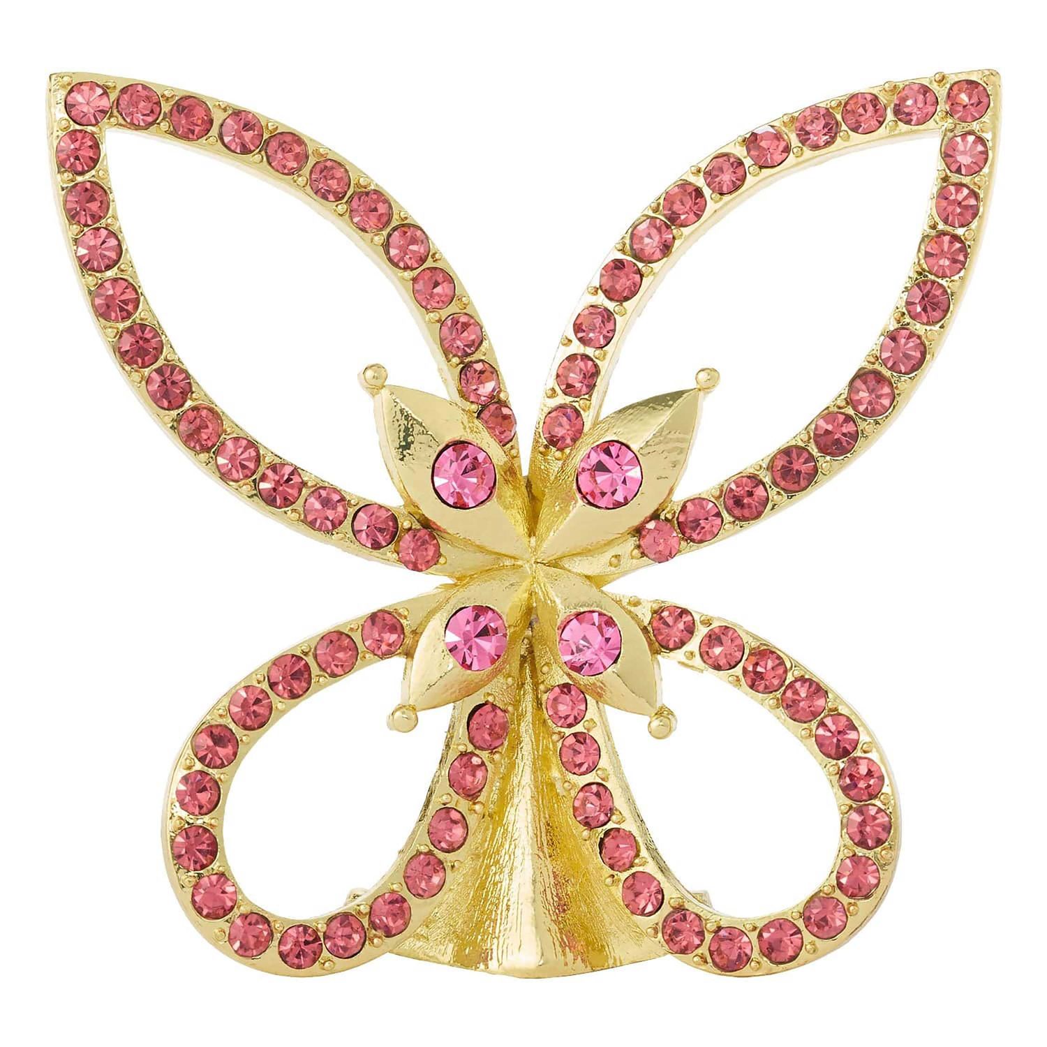 Olivia Riegel Gold Papillon Figurine with Rose Crystals, MPN: FG2503