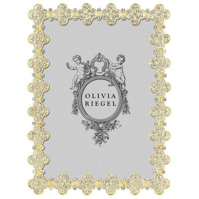 Olivia Riegel Gold Pav� Clover 5 x 7 Inch Picture Frame, MPN: RT2053