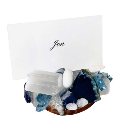 Olivia Riegel Azure Place Card Holder Set of 4, MPN: DHV-AZU-1BB-002